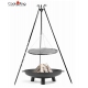 Grill stal czarna 70cm na trójnogu 180cm + palenisko Bali 80cm