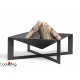 Grill stal czarna 60cm na trójnogu 180cm + palenisko Cuba 70x70cm