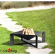 Grill stal czarna 60cm na trójnogu 180cm + palenisko Cuba 70x70cm