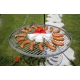 Grill ogrodowy stal czarna 70cm na trójnogu 200cm