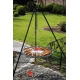Grill stal czarna 50cm na trójnogu 180cm + palenisko Polo 60cm