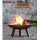 Grill stal czarna 50cm na trójnogu 180cm + palenisko Polo 60cm